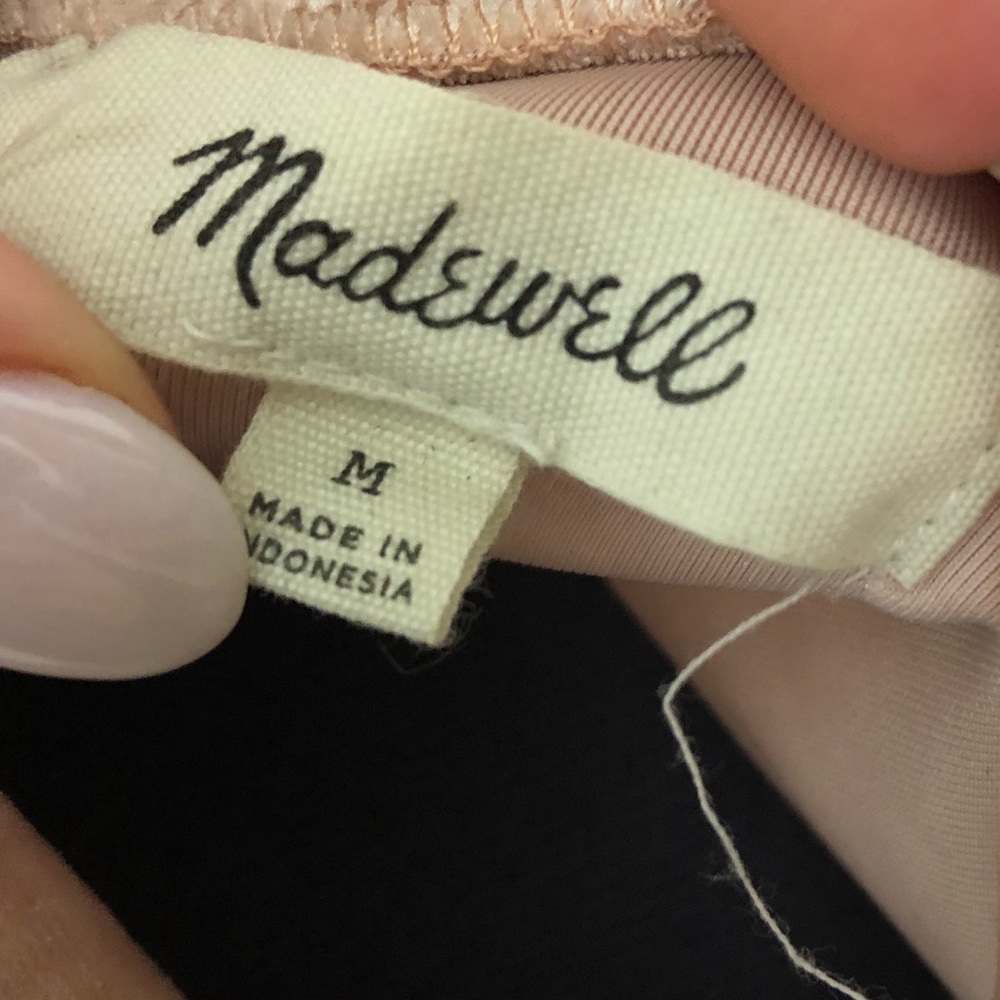 Madewell Women’s Velvety Mock-neck Top in Peach Pink - Picture 8 of 8